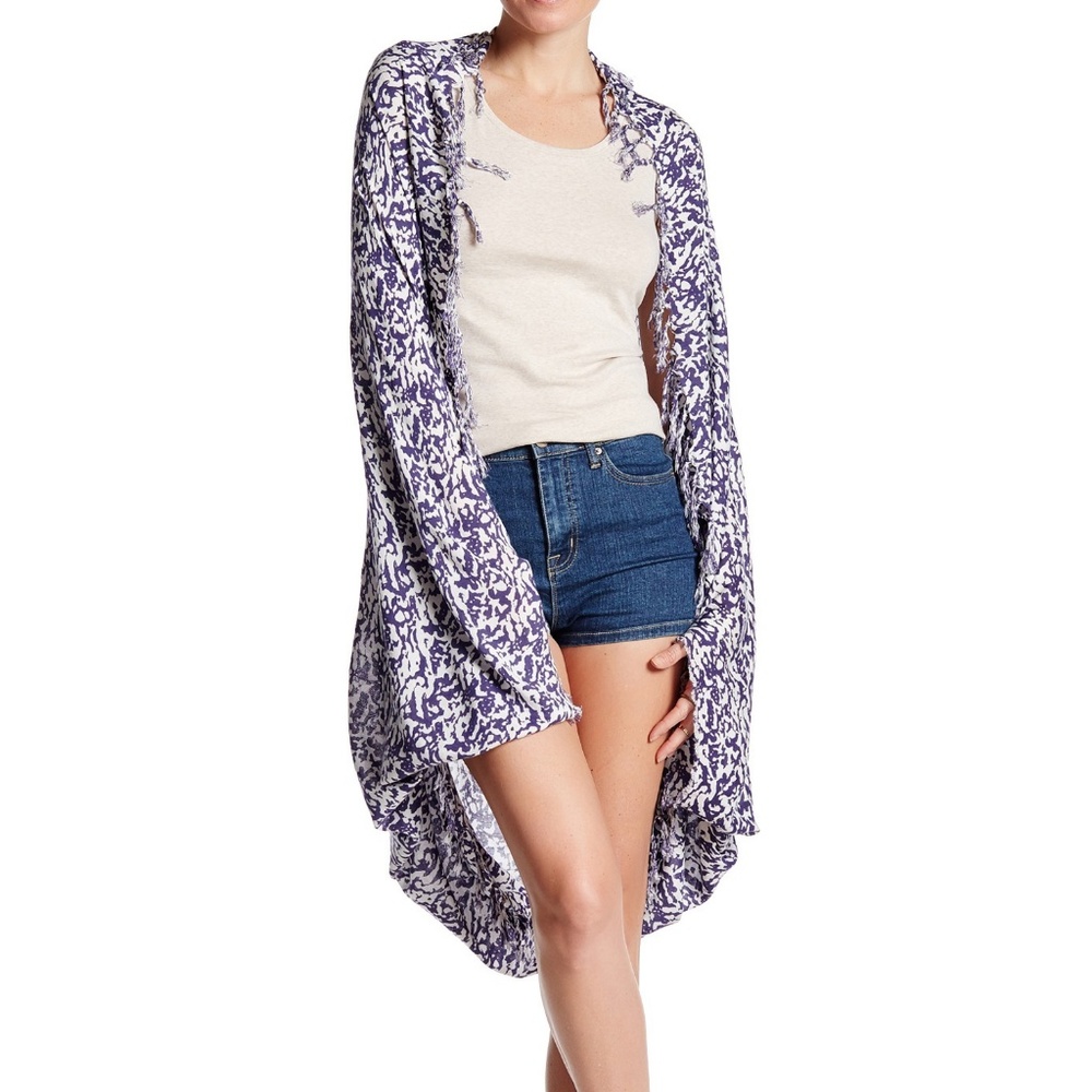 NWOT Electra Fringe Kimono BEACH COVER-UP